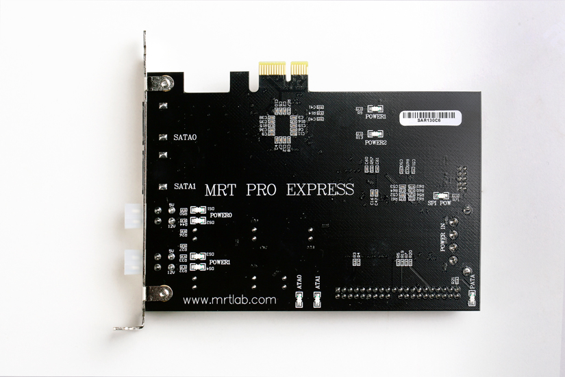 MRT Express SATA Controller Card Reverse Side